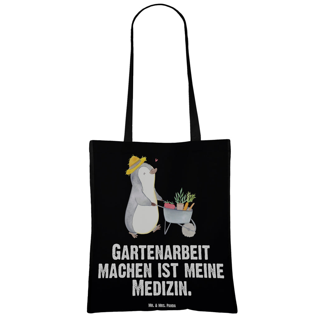 Tragetasche Pinguin Gartenarbeit Medizin Beuteltasche, Beutel, Einkaufstasche, Jutebeutel, Stoffbeutel, Geschenk, Sport, Sportart, Hobby, Schenken, Danke, Dankeschön, Auszeichnung, Gewinn, Sportler, Gartenarbeit, Urban gardening, Gärtnern, Gartenpflege