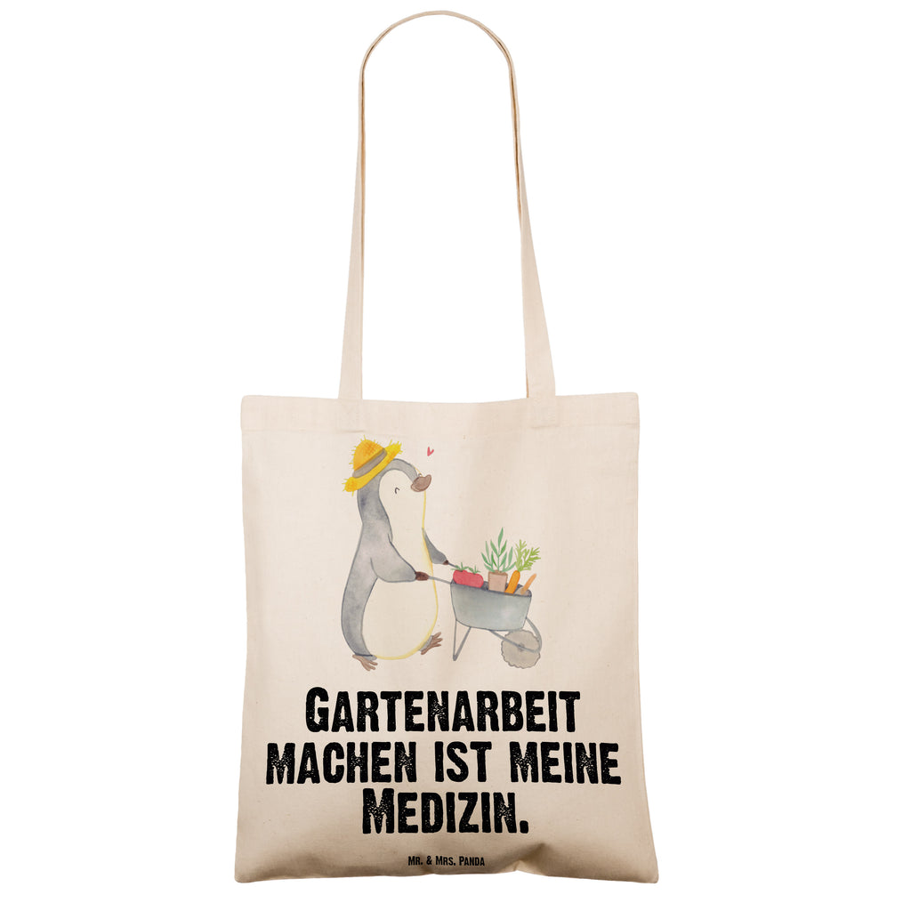 Tragetasche Pinguin Gartenarbeit Medizin Beuteltasche, Beutel, Einkaufstasche, Jutebeutel, Stoffbeutel, Geschenk, Sport, Sportart, Hobby, Schenken, Danke, Dankeschön, Auszeichnung, Gewinn, Sportler, Gartenarbeit, Urban gardening, Gärtnern, Gartenpflege