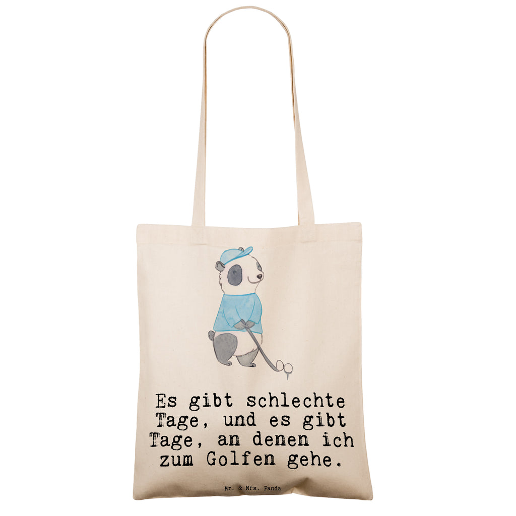 Tragetasche Panda Golfen Tage Beuteltasche, Beutel, Einkaufstasche, Jutebeutel, Stoffbeutel, Geschenk, Sport, Sportart, Hobby, Schenken, Danke, Dankeschön, Auszeichnung, Gewinn, Sportler, Golfen, Golf spielen, Golfplatz, Golfturnier, Golf Verein