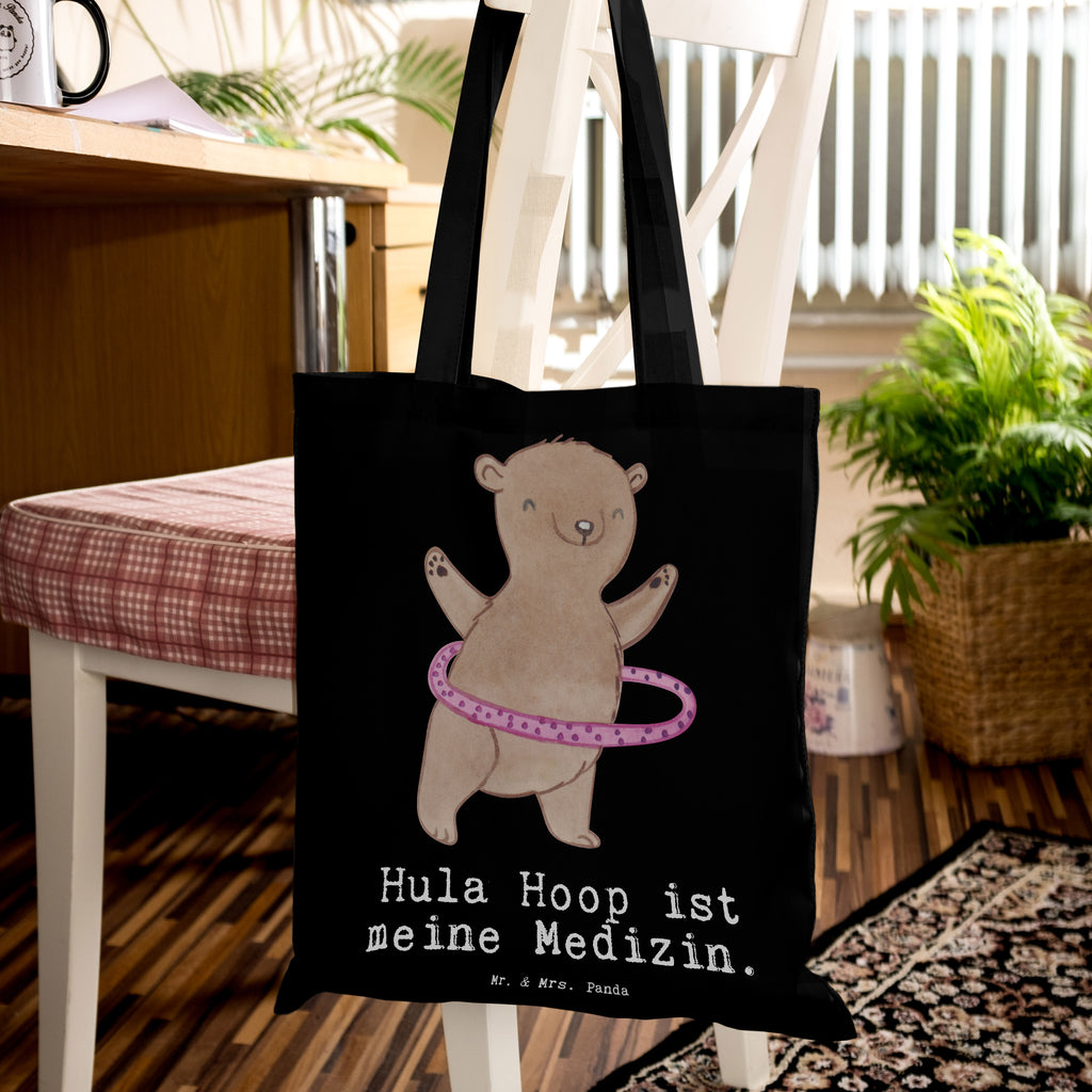 Tragetasche Bär Hula Hoop Medizin Beuteltasche, Beutel, Einkaufstasche, Jutebeutel, Stoffbeutel, Geschenk, Sport, Sportart, Hobby, Schenken, Danke, Dankeschön, Auszeichnung, Gewinn, Sportler, Hula Hoop, Fitness, Training