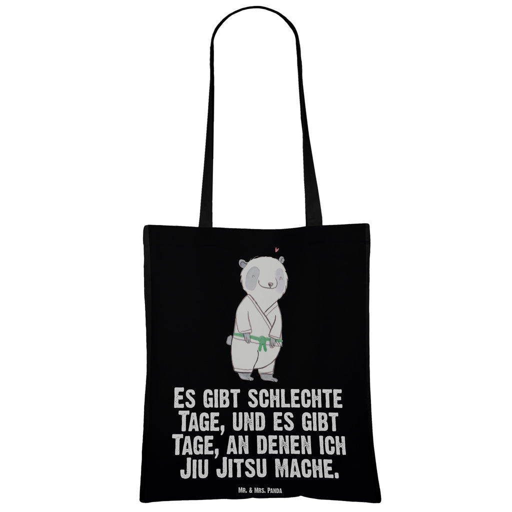 Tragetasche Panda Jiu Jitsu Tage Beuteltasche, Beutel, Einkaufstasche, Jutebeutel, Stoffbeutel, Geschenk, Sport, Sportart, Hobby, Schenken, Danke, Dankeschön, Auszeichnung, Gewinn, Sportler, Jiu Jitsu, japanische Kampfkunst, Selbstverteidigung