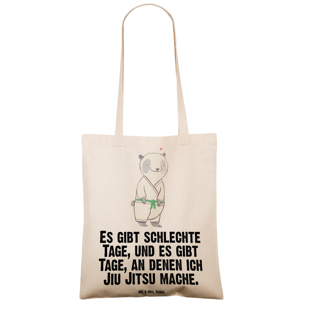 Tragetasche Panda Jiu Jitsu Tage Beuteltasche, Beutel, Einkaufstasche, Jutebeutel, Stoffbeutel, Geschenk, Sport, Sportart, Hobby, Schenken, Danke, Dankeschön, Auszeichnung, Gewinn, Sportler, Jiu Jitsu, japanische Kampfkunst, Selbstverteidigung