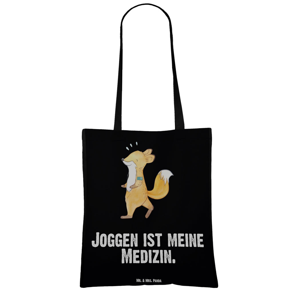 Tragetasche Fuchs Joggen Medizin Beuteltasche, Beutel, Einkaufstasche, Jutebeutel, Stoffbeutel, Geschenk, Sport, Sportart, Hobby, Schenken, Danke, Dankeschön, Auszeichnung, Gewinn, Sportler, Joggen, Dauerlauf, Laufsport, Laufen