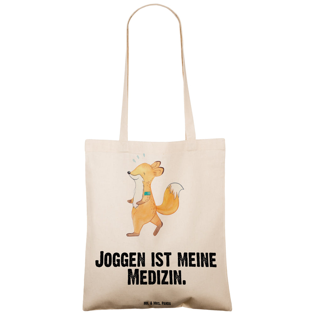 Tragetasche Fuchs Joggen Medizin Beuteltasche, Beutel, Einkaufstasche, Jutebeutel, Stoffbeutel, Geschenk, Sport, Sportart, Hobby, Schenken, Danke, Dankeschön, Auszeichnung, Gewinn, Sportler, Joggen, Dauerlauf, Laufsport, Laufen
