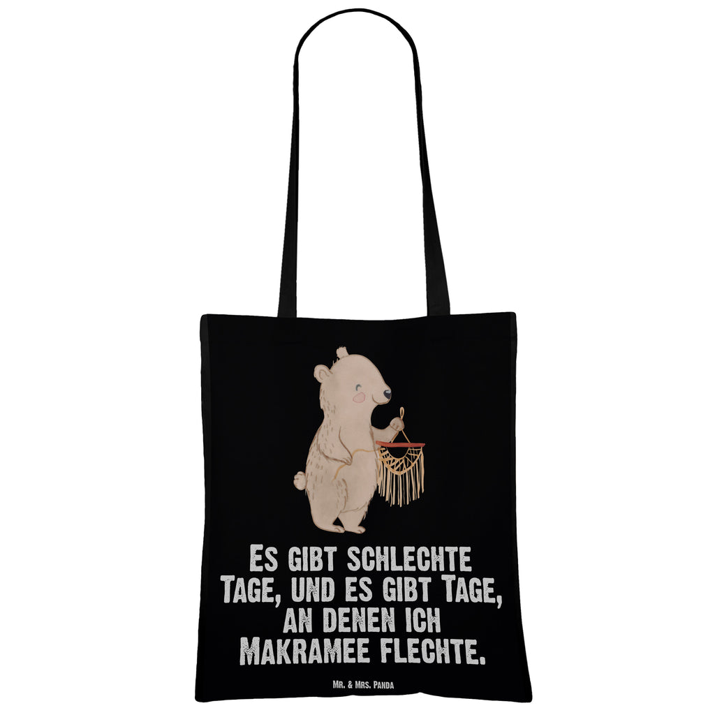 Tragetasche Bär Makramee Tage Beuteltasche, Beutel, Einkaufstasche, Jutebeutel, Stoffbeutel, Geschenk, Sport, Sportart, Hobby, Schenken, Danke, Dankeschön, Auszeichnung, Gewinn, Sportler, Makramee, Basteln, Basteln mit Makramee
