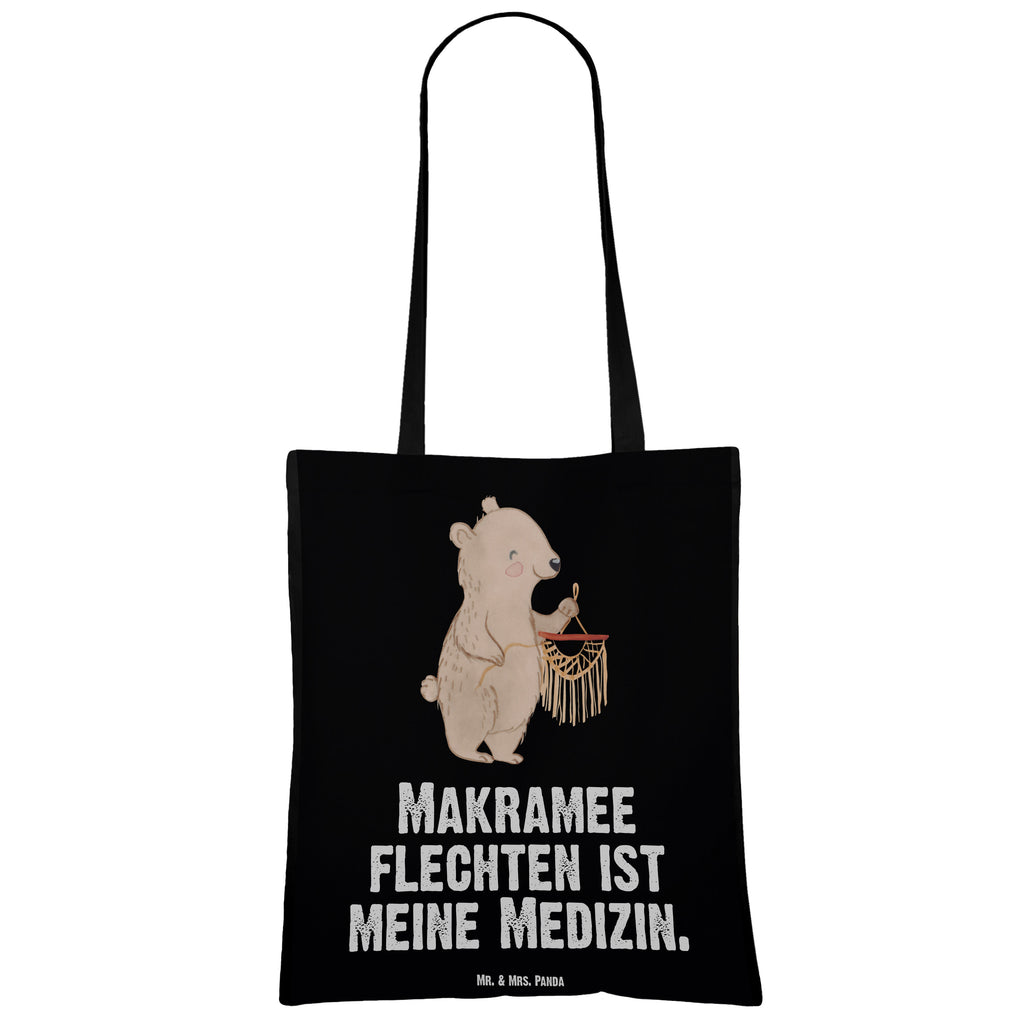 Tragetasche Bär Makramee Medizin Beuteltasche, Beutel, Einkaufstasche, Jutebeutel, Stoffbeutel, Geschenk, Sport, Sportart, Hobby, Schenken, Danke, Dankeschön, Auszeichnung, Gewinn, Sportler, Makramee, Basteln, Basteln mit Makramee