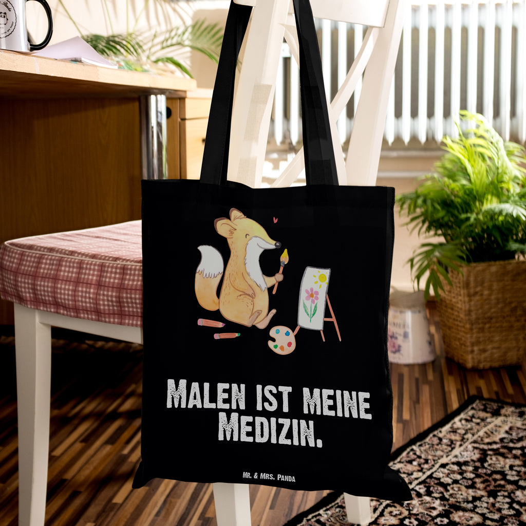 Tragetasche Fuchs  Malen Medizin Beuteltasche, Beutel, Einkaufstasche, Jutebeutel, Stoffbeutel, Geschenk, Sport, Sportart, Hobby, Schenken, Danke, Dankeschön, Auszeichnung, Gewinn, Sportler, Malen, Zeichnen, Hobbyzeichner, Künstler, Künstlerin