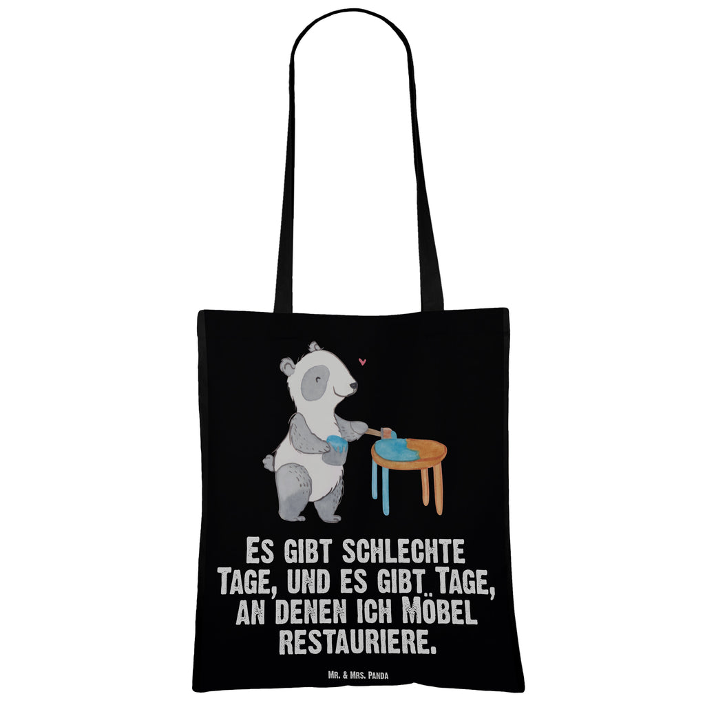 Tragetasche Panda Möbel restaurieren Tage Beuteltasche, Beutel, Einkaufstasche, Jutebeutel, Stoffbeutel, Geschenk, Sport, Sportart, Hobby, Schenken, Danke, Dankeschön, Auszeichnung, Gewinn, Sportler, Möbel restaurieren, antike Möbel restaurieren, Handwerk, Restaurator