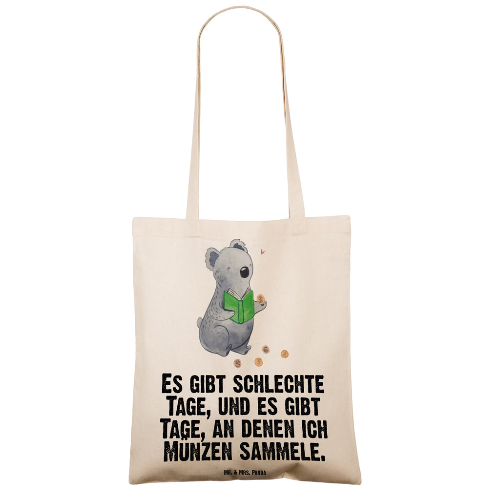 Tragetasche Koala Münzen sammeln Tage Beuteltasche, Beutel, Einkaufstasche, Jutebeutel, Stoffbeutel, Geschenk, Sport, Sportart, Hobby, Schenken, Danke, Dankeschön, Auszeichnung, Gewinn, Sportler, Münzen sammeln, Numismatik, Münzen aus aller Welt