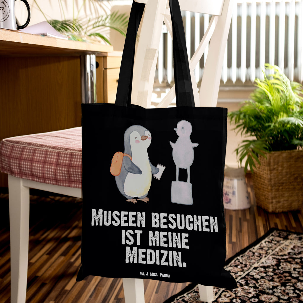 Tragetasche Pinguin Museum besuchen Medizin Beuteltasche, Beutel, Einkaufstasche, Jutebeutel, Stoffbeutel, Geschenk, Sport, Sportart, Hobby, Schenken, Danke, Dankeschön, Auszeichnung, Gewinn, Sportler, Museum besuchen, Museen
