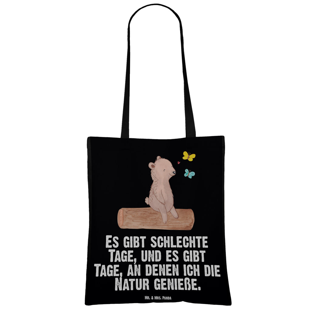 Tragetasche Bär Naturliebhaber Tage Beuteltasche, Beutel, Einkaufstasche, Jutebeutel, Stoffbeutel, Geschenk, Sport, Sportart, Hobby, Schenken, Danke, Dankeschön, Auszeichnung, Gewinn, Sportler, Naturliebhaber, Outdoor, Wandern, Nature Lover