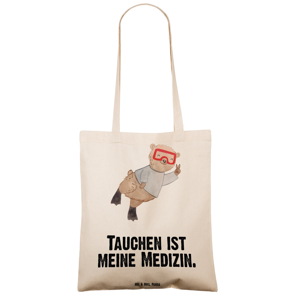 Tragetasche Bär Tauchen Medizin Beuteltasche, Beutel, Einkaufstasche, Jutebeutel, Stoffbeutel, Geschenk, Sport, Sportart, Hobby, Schenken, Danke, Dankeschön, Auszeichnung, Gewinn, Sportler, Tauchen, schnorcheln, Tauchgang, Tauchschule, Diving, Dive, Unterwasserabenteuer, Tauchsport, Tiefseetauchen, Tauchausflug, Tauchsafari