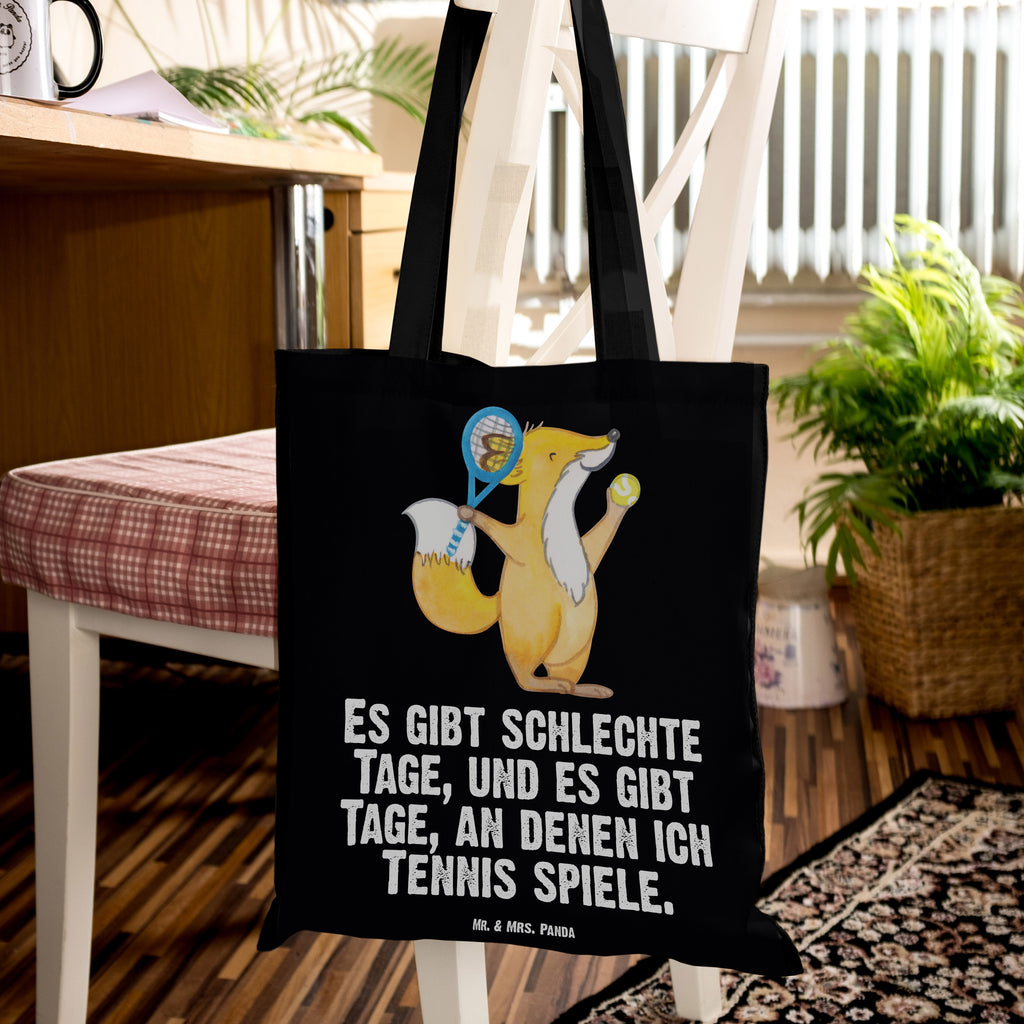Tragetasche Fuchs Tennis spielen Tage Beuteltasche, Beutel, Einkaufstasche, Jutebeutel, Stoffbeutel, Geschenk, Sport, Sportart, Hobby, Schenken, Danke, Dankeschön, Auszeichnung, Gewinn, Sportler, Tennis spielen, Tennisclub, Tennisverein, Tennis Turnier, Ballsportart