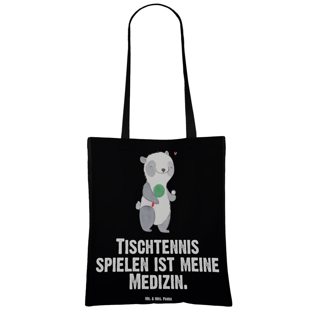 Tragetasche Panda Tischtennis Medizin Beuteltasche, Beutel, Einkaufstasche, Jutebeutel, Stoffbeutel, Geschenk, Sport, Sportart, Hobby, Schenken, Danke, Dankeschön, Auszeichnung, Gewinn, Sportler, Tischtennis, Tischtennis Bund, Tischtennis Verein, Ballsport