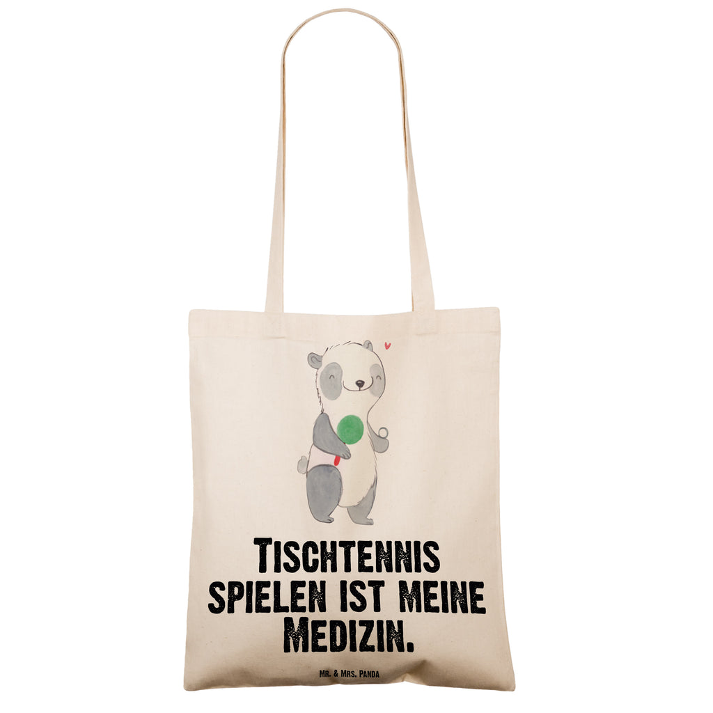 Tragetasche Panda Tischtennis Medizin Beuteltasche, Beutel, Einkaufstasche, Jutebeutel, Stoffbeutel, Geschenk, Sport, Sportart, Hobby, Schenken, Danke, Dankeschön, Auszeichnung, Gewinn, Sportler, Tischtennis, Tischtennis Bund, Tischtennis Verein, Ballsport