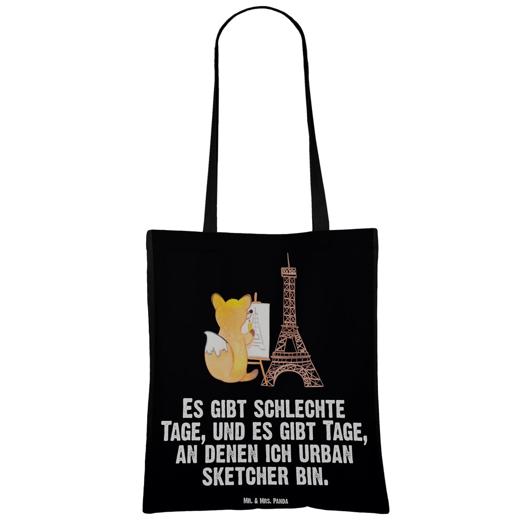 Tragetasche Fuchs Urban sketching Tage Beuteltasche, Beutel, Einkaufstasche, Jutebeutel, Stoffbeutel, Geschenk, Sport, Sportart, Hobby, Schenken, Danke, Dankeschön, Auszeichnung, Gewinn, Sportler, Urban Sketching, Zeichnen, Künstler, Malen, Zeichenschule