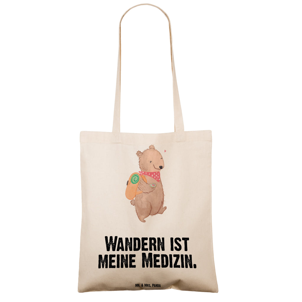 Tragetasche Bär Wandern Medizin Beuteltasche, Beutel, Einkaufstasche, Jutebeutel, Stoffbeutel, Geschenk, Sport, Sportart, Hobby, Schenken, Danke, Dankeschön, Auszeichnung, Gewinn, Sportler, Wandern, Bergsteigen, Wintertouren, Outdoor Sport, Freizeitsport, Spazieren, Natur entdecken