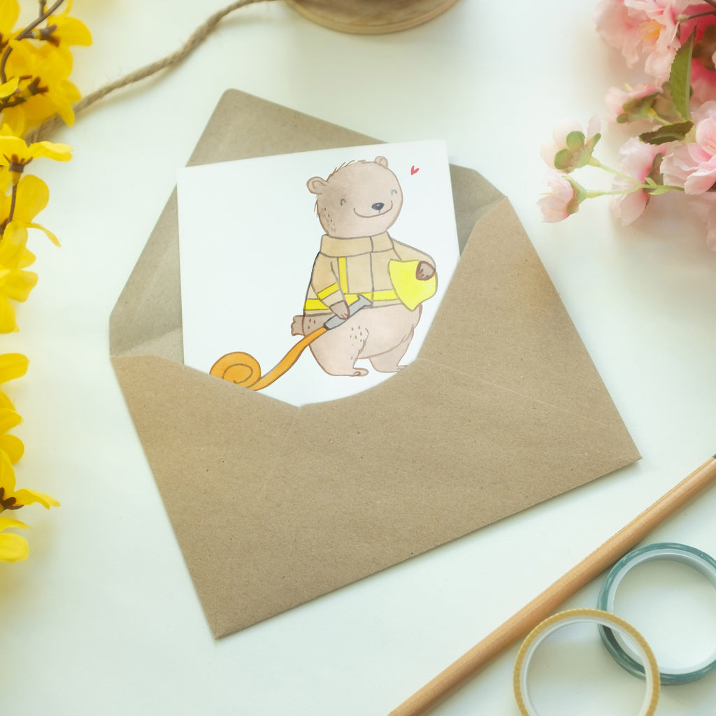 Grußkarte Bär Freiwillige Feuerwehr Tage Klappkarte, Einladungskarte, Glückwunschkarte, Hochzeitskarte, Geburtstagskarte, Karte, Geschenk, Sport, Sportart, Hobby, Schenken, Danke, Dankeschön, Auszeichnung, Gewinn, Sportler, Freiwillige Feuerwehr, Feuerwehrfest, Jugendfeuerwehr, Feuerwehrdienst, Feuerwehrmannschaft, Feuerwehr-Spruch, Feuerwehreinsatz, Feuerwehr-Ehrung, Tage bei der Feuerwehr