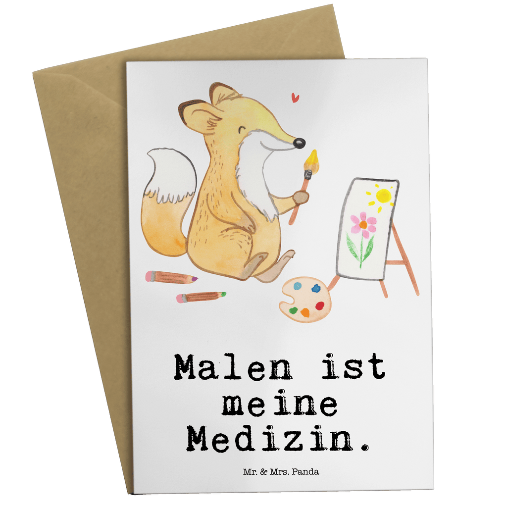 Grußkarte Fuchs  Malen Medizin Klappkarte, Einladungskarte, Glückwunschkarte, Hochzeitskarte, Geburtstagskarte, Karte, Geschenk, Sport, Sportart, Hobby, Schenken, Danke, Dankeschön, Auszeichnung, Gewinn, Sportler, Malen, Zeichnen, Hobbyzeichner, Künstler, Künstlerin