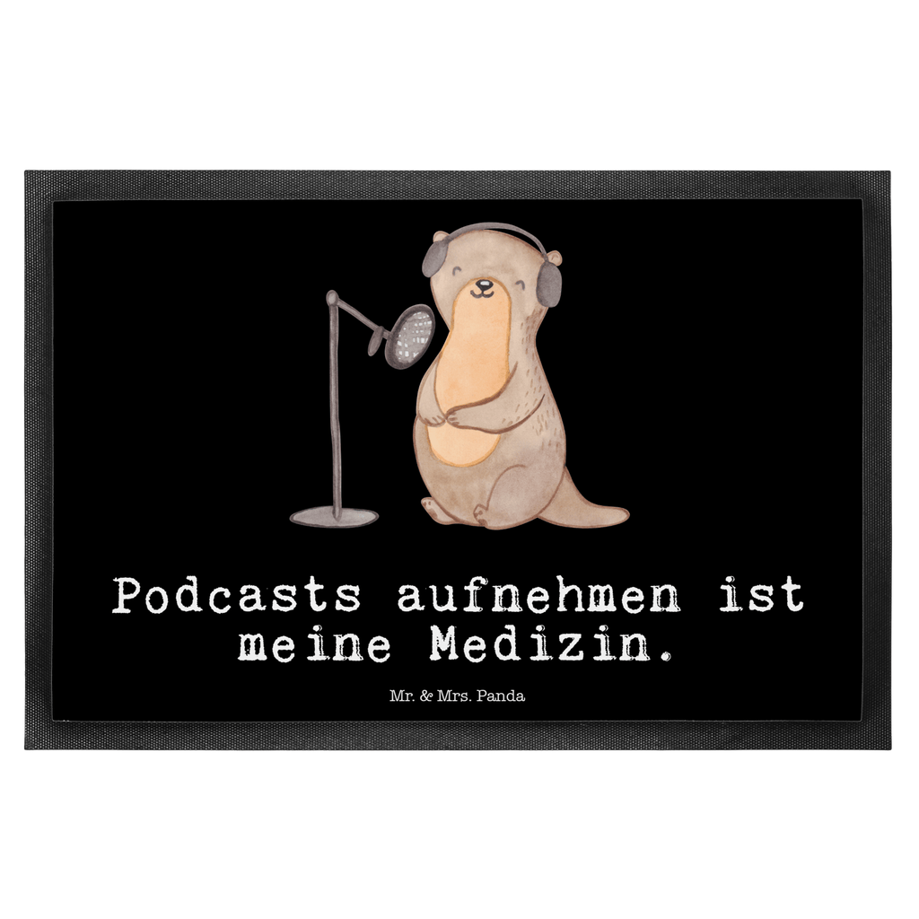 Fußmatte Otter Podcast aufnehmen Medizin Podcast aufnehmen, Podcast produzieren, Podcasterin, Podcaster Türvorleger, Schmutzmatte, Fußabtreter, Matte, Schmutzfänger, Fußabstreifer, Schmutzfangmatte, Türmatte, Motivfußmatte,  Haustürmatte, Vorleger  Geschenk, Sport, Sportart, Hobby, Schenken, Danke, Dankeschön, Auszeichnung, Gewinn, Sportler