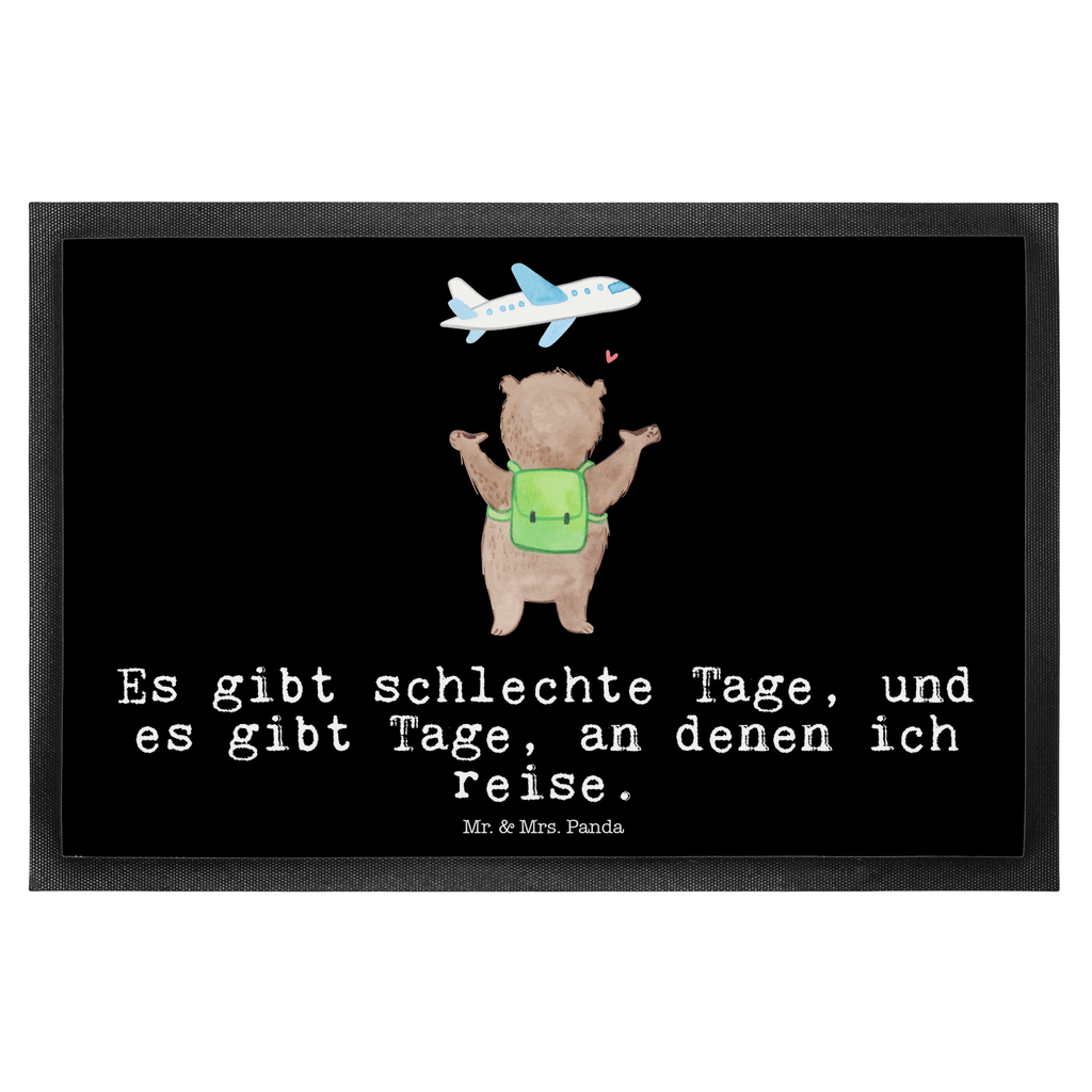 Fußmatte Bär Reisen Tage Türvorleger, Schmutzmatte, Fußabtreter, Matte, Schmutzfänger, Fußabstreifer, Schmutzfangmatte, Türmatte, Motivfußmatte, Haustürmatte, Vorleger, Geschenk, Sport, Sportart, Hobby, Schenken, Danke, Dankeschön, Auszeichnung, Gewinn, Sportler, Reisen, Weltreise, Urlaub, Urlaube, Auslandsjahr, Austauschjahr, Schüleraustausch, Reisegruppe, Reiseveranstalter, Reisebüro