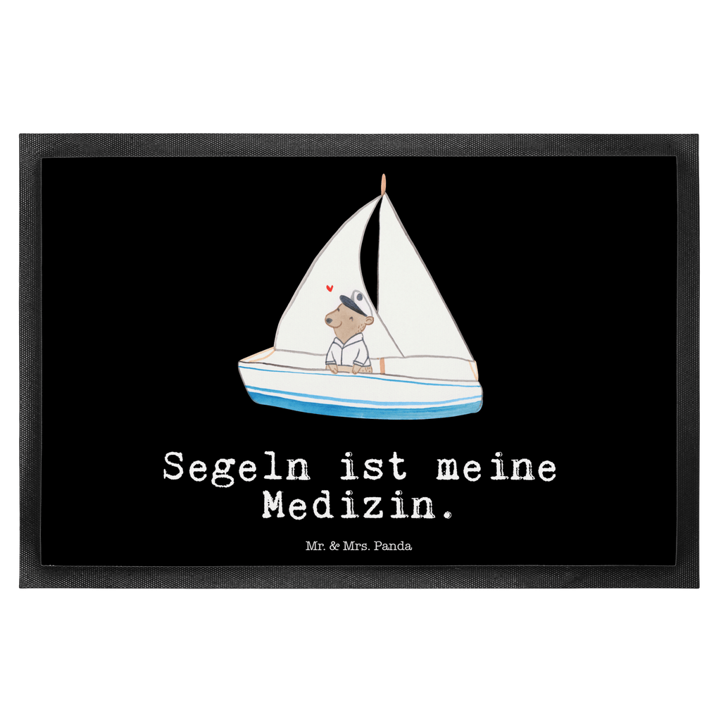 Fußmatte Bär Segeln Medizin Türvorleger, Schmutzmatte, Fußabtreter, Matte, Schmutzfänger, Fußabstreifer, Schmutzfangmatte, Türmatte, Motivfußmatte, Haustürmatte, Vorleger, Geschenk, Sport, Sportart, Hobby, Schenken, Danke, Dankeschön, Auszeichnung, Gewinn, Sportler, segeln, Segeltörn, Segelboot, Segelschule, Yachtclub