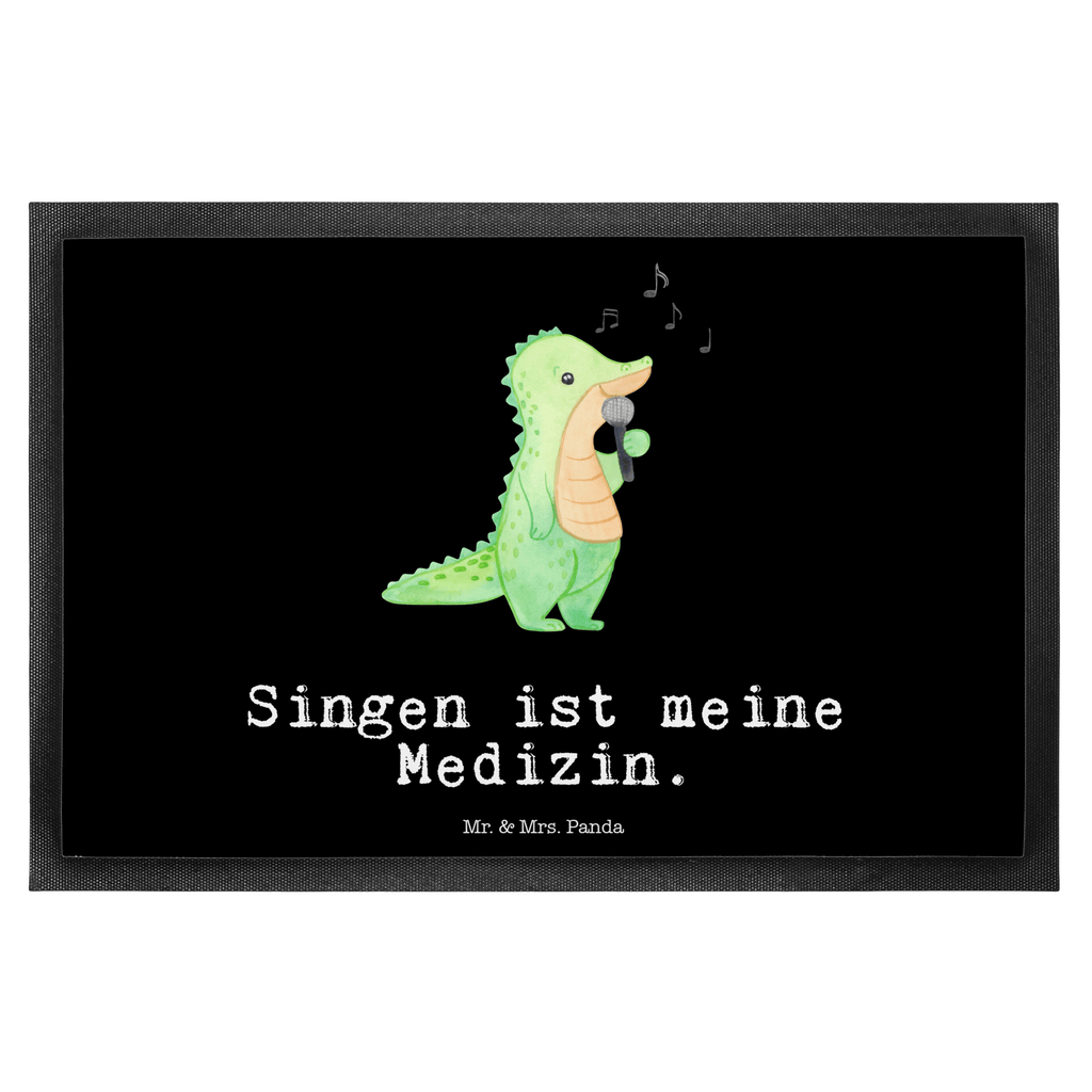 Fußmatte Krokodil Singen Medizin Singen, Band, Live Auftritt, Gesang, Hobbysänger Türvorleger, Schmutzmatte, Fußabtreter, Matte, Schmutzfänger, Fußabstreifer, Schmutzfangmatte, Türmatte, Motivfußmatte,  Haustürmatte, Vorleger  Geschenk, Sport, Sportart, Hobby, Schenken, Danke, Dankeschön, Auszeichnung, Gewinn, Sportler