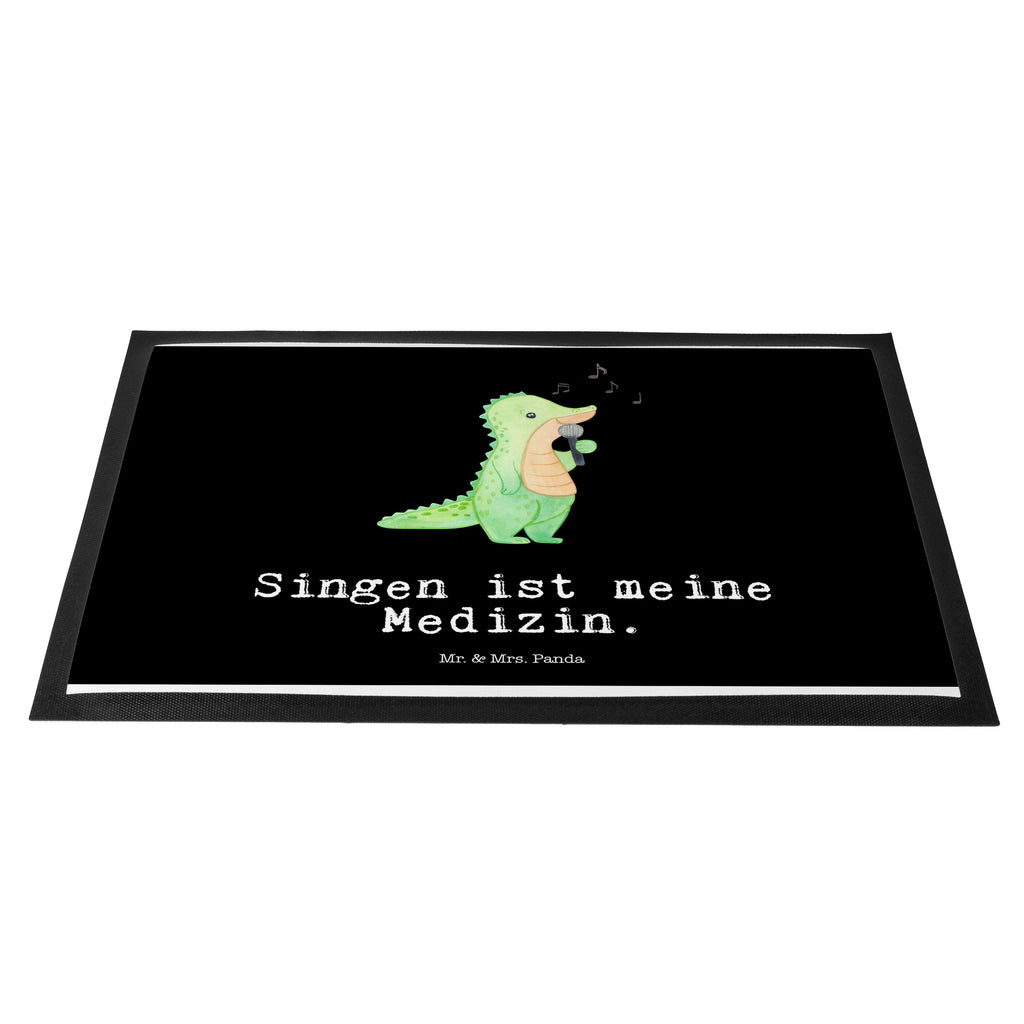 Fußmatte Krokodil Singen Medizin Singen, Band, Live Auftritt, Gesang, Hobbysänger Türvorleger, Schmutzmatte, Fußabtreter, Matte, Schmutzfänger, Fußabstreifer, Schmutzfangmatte, Türmatte, Motivfußmatte,  Haustürmatte, Vorleger  Geschenk, Sport, Sportart, Hobby, Schenken, Danke, Dankeschön, Auszeichnung, Gewinn, Sportler