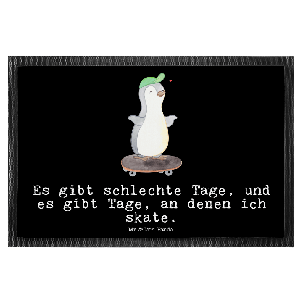 Fußmatte Pinguin Skateboarden Tage Skateboarden, Skateboard fahren, Skaten, Skateboard, Skateplatz Türvorleger, Schmutzmatte, Fußabtreter, Matte, Schmutzfänger, Fußabstreifer, Schmutzfangmatte, Türmatte, Motivfußmatte,  Haustürmatte, Vorleger  Geschenk, Sport, Sportart, Hobby, Schenken, Danke, Dankeschön, Auszeichnung, Gewinn, Sportler