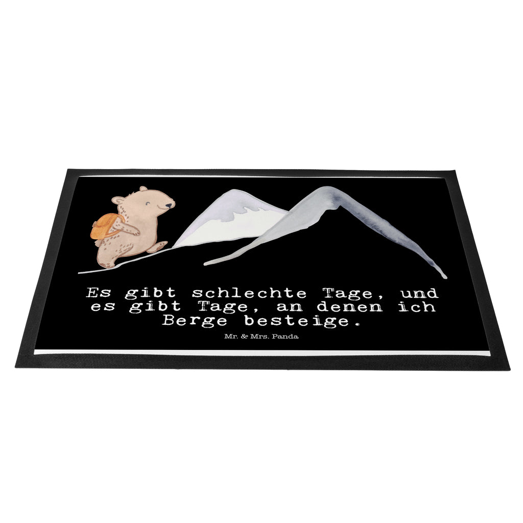 Fußmatte Bär Bergsteigen Tage Türvorleger, Schmutzmatte, Fußabtreter, Matte, Schmutzfänger, Fußabstreifer, Schmutzfangmatte, Türmatte, Motivfußmatte, Haustürmatte, Vorleger, Geschenk, Sport, Sportart, Hobby, Schenken, Danke, Dankeschön, Auszeichnung, Gewinn, Sportler, Bergsteigen, wandern, Bergsport, Trekking, Alpinismus, Alpinwandern