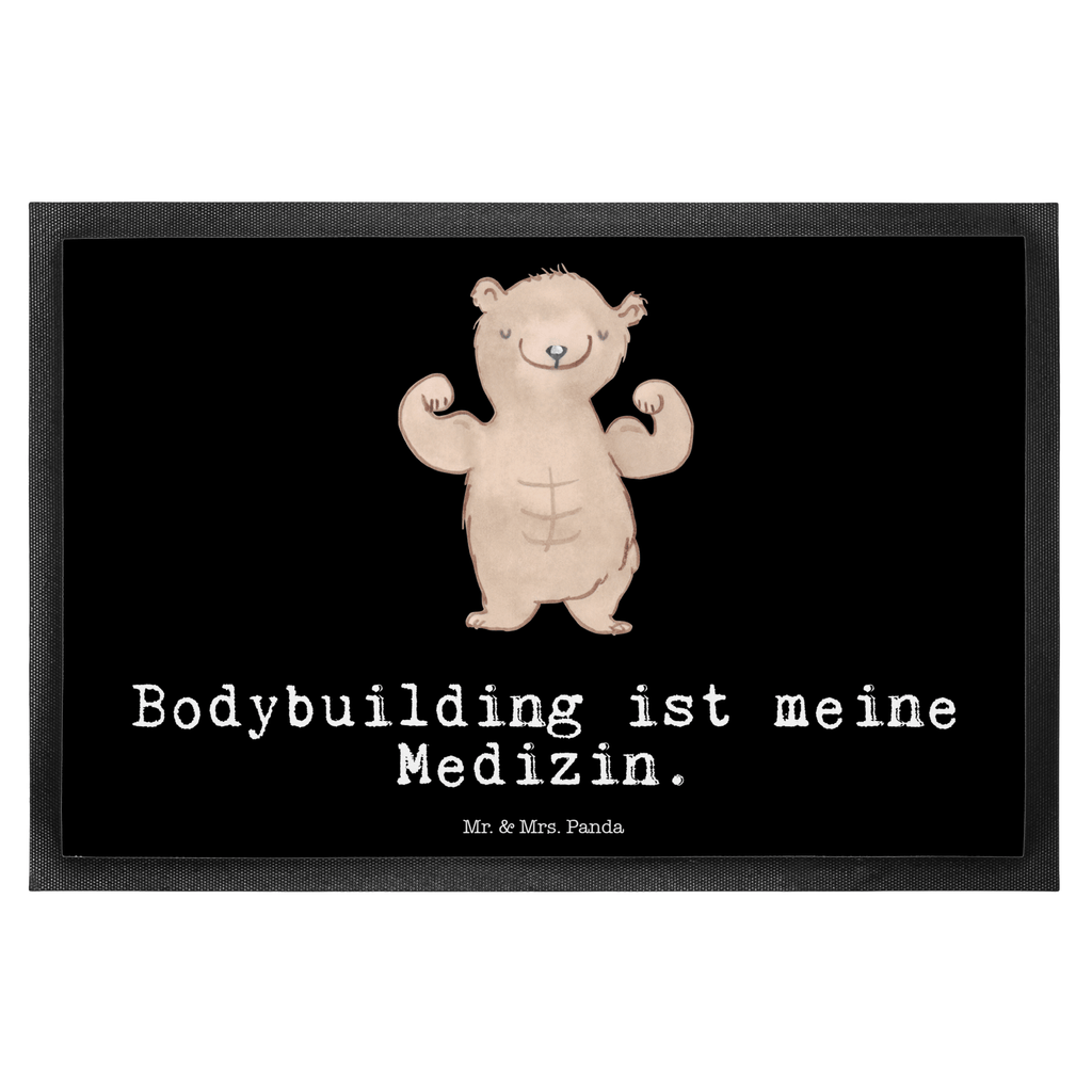 Fußmatte Bär Bodybuilding Medizin Bodybuilding, Muskelmasse, Sport, Körpergestaltung, Leistungssport, Gewichtheben, Fitnessstudio, Muskelaufbau, Krafttraining, Sportprogramm, Training, Fettabbau, Ausdauer, Stärke, Fitness, Kondition Türvorleger, Schmutzmatte, Fußabtreter, Matte, Schmutzfänger, Fußabstreifer, Schmutzfangmatte, Türmatte, Motivfußmatte,  Haustürmatte, Vorleger  Geschenk, Sport, Sportart, Hobby, Schenken, Danke, Dankeschön, Auszeichnung, Gewinn, Sportler