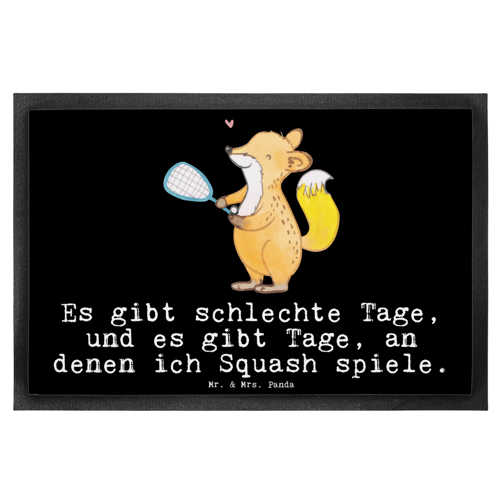 Fußmatte Fuchs Squash spielen Tage Türvorleger, Schmutzmatte, Fußabtreter, Matte, Schmutzfänger, Fußabstreifer, Schmutzfangmatte, Türmatte, Motivfußmatte, Haustürmatte, Vorleger, Geschenk, Sport, Sportart, Hobby, Schenken, Danke, Dankeschön, Auszeichnung, Gewinn, Sportler, Squash spielen, Squashhalle, Ballsport