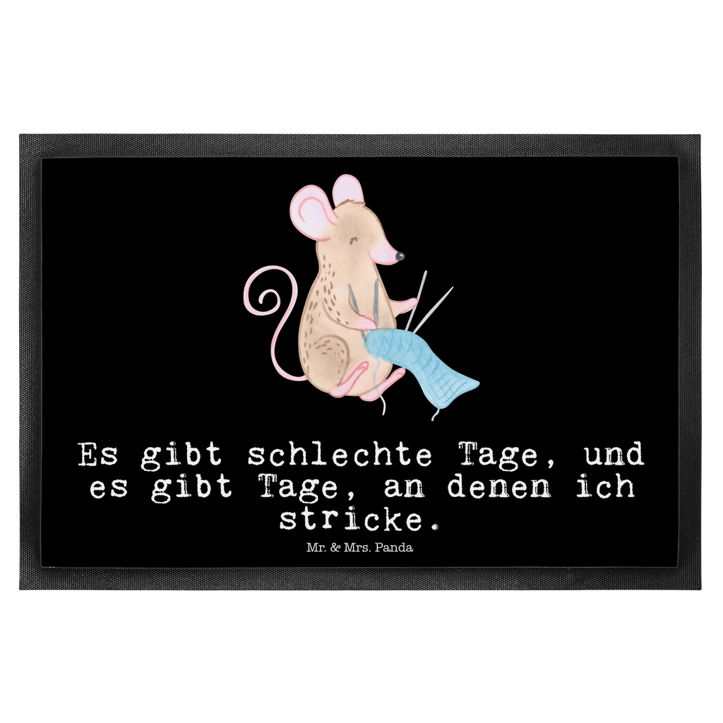 Fußmatte Maus Stricken Tage Stricken, DIY Türvorleger, Schmutzmatte, Fußabtreter, Matte, Schmutzfänger, Fußabstreifer, Schmutzfangmatte, Türmatte, Motivfußmatte,  Haustürmatte, Vorleger  Geschenk, Sport, Sportart, Hobby, Schenken, Danke, Dankeschön, Auszeichnung, Gewinn, Sportler