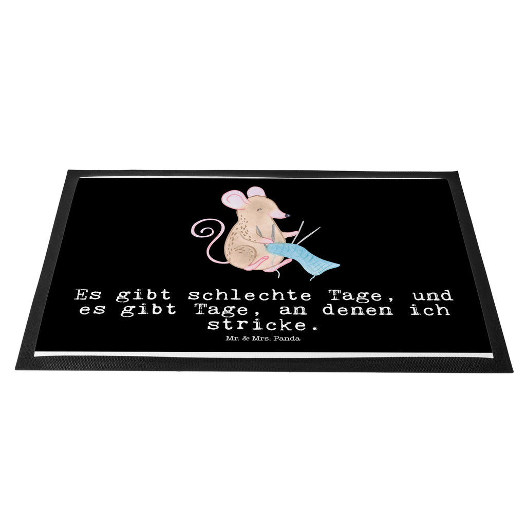 Fußmatte Maus Stricken Tage Stricken, DIY Türvorleger, Schmutzmatte, Fußabtreter, Matte, Schmutzfänger, Fußabstreifer, Schmutzfangmatte, Türmatte, Motivfußmatte,  Haustürmatte, Vorleger  Geschenk, Sport, Sportart, Hobby, Schenken, Danke, Dankeschön, Auszeichnung, Gewinn, Sportler