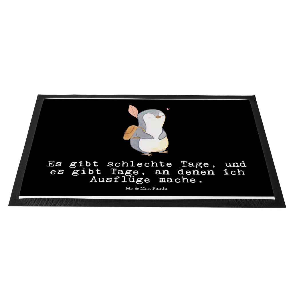 Fußmatte Pinguin Ausflug Tage Ausflüge machen, reisen, Ausflug, Ausflugsziele Türvorleger, Schmutzmatte, Fußabtreter, Matte, Schmutzfänger, Fußabstreifer, Schmutzfangmatte, Türmatte, Motivfußmatte,  Haustürmatte, Vorleger  Geschenk, Sport, Sportart, Hobby, Schenken, Danke, Dankeschön, Auszeichnung, Gewinn, Sportler