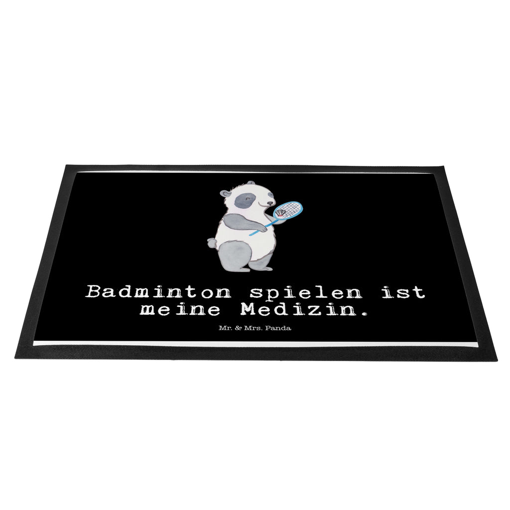 Fußmatte Panda Badminton  Medizin Badminton, Badminton spielen Türvorleger, Schmutzmatte, Fußabtreter, Matte, Schmutzfänger, Fußabstreifer, Schmutzfangmatte, Türmatte, Motivfußmatte,  Haustürmatte, Vorleger  Geschenk, Sport, Sportart, Hobby, Schenken, Danke, Dankeschön, Auszeichnung, Gewinn, Sportler