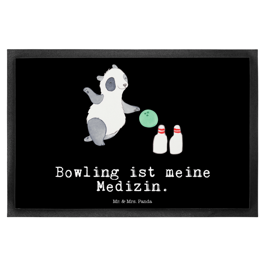 Fußmatte Panda Bowling Medizin Bowling, Bowlen gehen, Bowling Center Türvorleger, Schmutzmatte, Fußabtreter, Matte, Schmutzfänger, Fußabstreifer, Schmutzfangmatte, Türmatte, Motivfußmatte,  Haustürmatte, Vorleger  Geschenk, Sport, Sportart, Hobby, Schenken, Danke, Dankeschön, Auszeichnung, Gewinn, Sportler