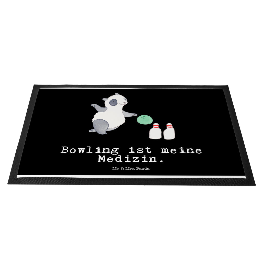 Fußmatte Panda Bowling Medizin Bowling, Bowlen gehen, Bowling Center Türvorleger, Schmutzmatte, Fußabtreter, Matte, Schmutzfänger, Fußabstreifer, Schmutzfangmatte, Türmatte, Motivfußmatte,  Haustürmatte, Vorleger  Geschenk, Sport, Sportart, Hobby, Schenken, Danke, Dankeschön, Auszeichnung, Gewinn, Sportler