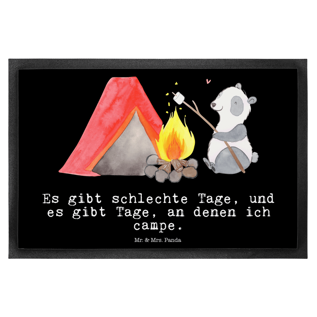 Fußmatte Panda Campen Tage Campen, Camping, campen gehen, Zelten, Campingplatz Türvorleger, Schmutzmatte, Fußabtreter, Matte, Schmutzfänger, Fußabstreifer, Schmutzfangmatte, Türmatte, Motivfußmatte,  Haustürmatte, Vorleger  Geschenk, Sport, Sportart, Hobby, Schenken, Danke, Dankeschön, Auszeichnung, Gewinn, Sportler