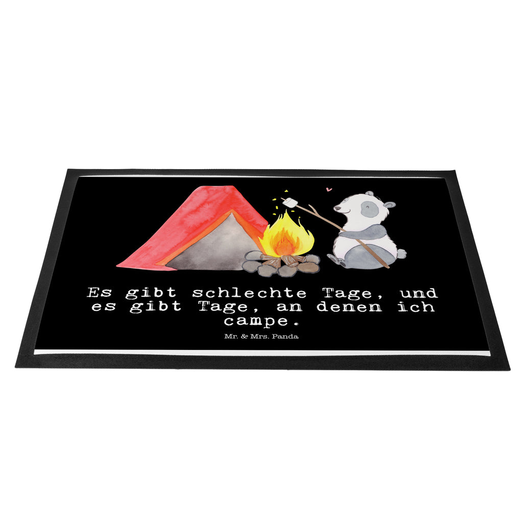 Fußmatte Panda Campen Tage Campen, Camping, campen gehen, Zelten, Campingplatz Türvorleger, Schmutzmatte, Fußabtreter, Matte, Schmutzfänger, Fußabstreifer, Schmutzfangmatte, Türmatte, Motivfußmatte,  Haustürmatte, Vorleger  Geschenk, Sport, Sportart, Hobby, Schenken, Danke, Dankeschön, Auszeichnung, Gewinn, Sportler