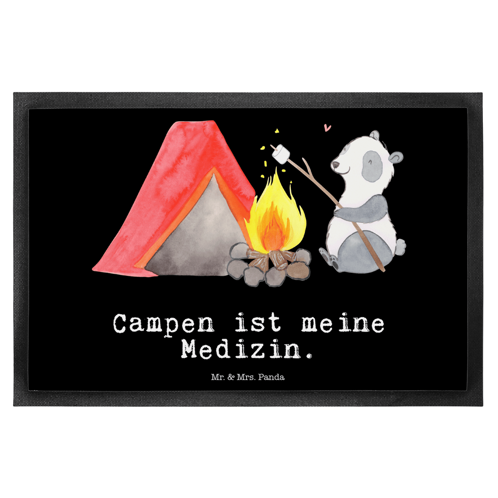 Fußmatte Panda Campen Medizin Campen, Camping, campen gehen, Zelten, Campingplatz Türvorleger, Schmutzmatte, Fußabtreter, Matte, Schmutzfänger, Fußabstreifer, Schmutzfangmatte, Türmatte, Motivfußmatte,  Haustürmatte, Vorleger  Geschenk, Sport, Sportart, Hobby, Schenken, Danke, Dankeschön, Auszeichnung, Gewinn, Sportler