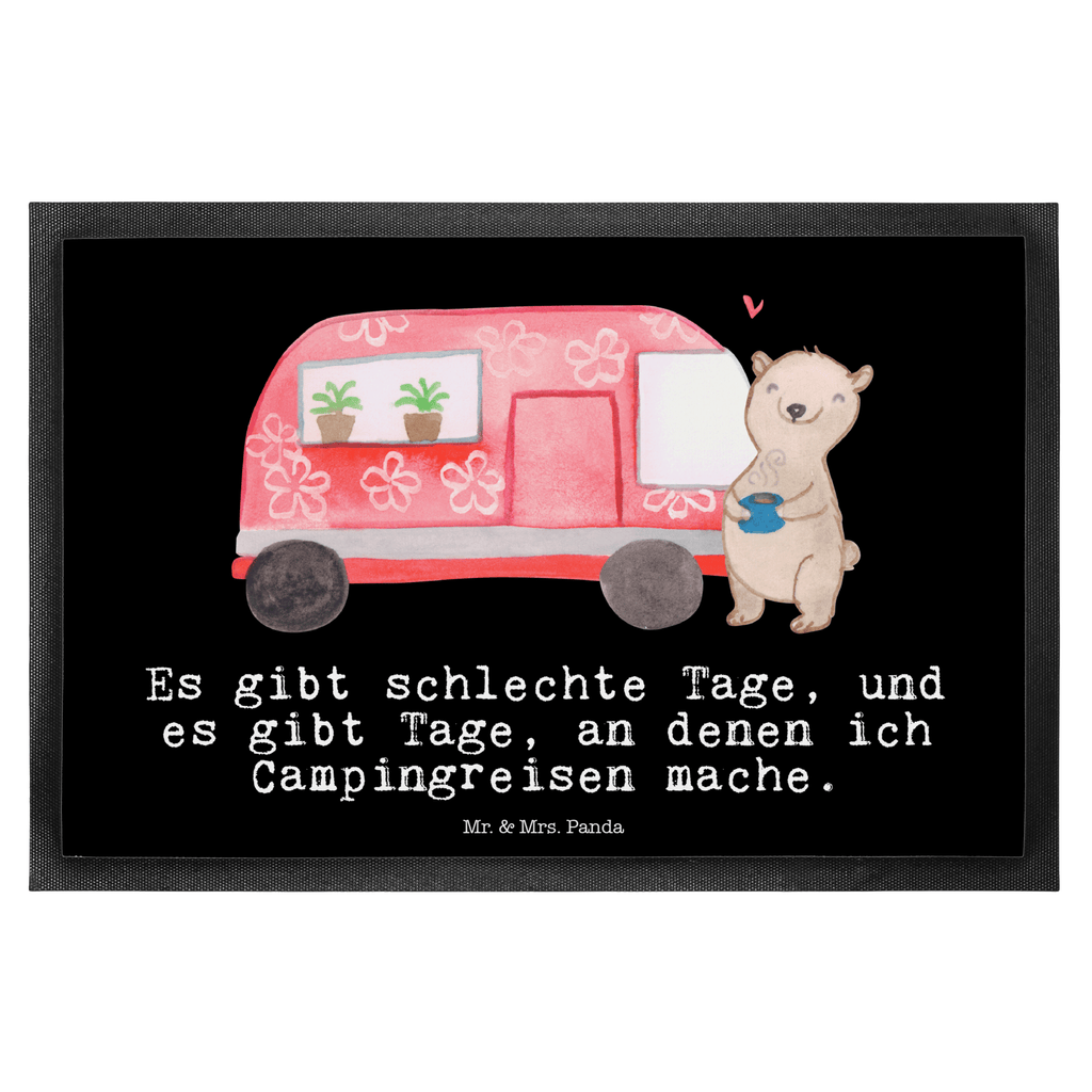 Fußmatte Bär Camper Tage Türvorleger, Schmutzmatte, Fußabtreter, Matte, Schmutzfänger, Fußabstreifer, Schmutzfangmatte, Türmatte, Motivfußmatte, Haustürmatte, Vorleger, Geschenk, Sport, Sportart, Hobby, Schenken, Danke, Dankeschön, Auszeichnung, Gewinn, Sportler, Camper, Campen, Zelten, Campingplatz, Wohnmobil, Roadtrip, Urlaub
