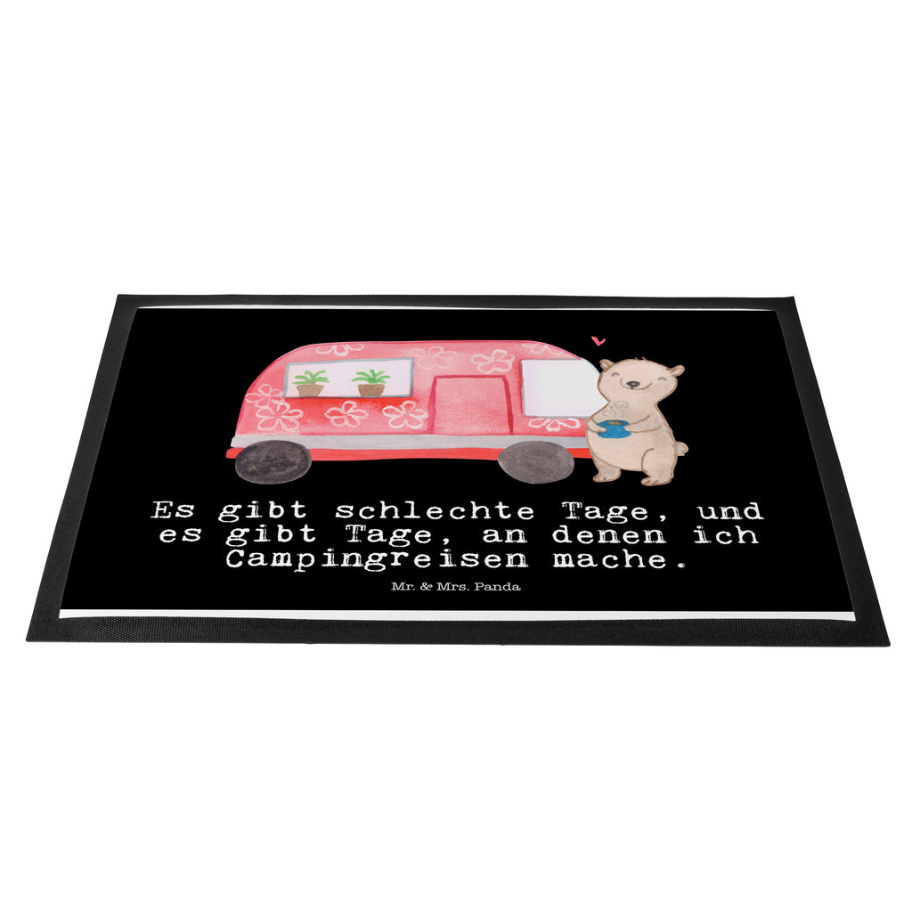 Fußmatte Bär Camper Tage Türvorleger, Schmutzmatte, Fußabtreter, Matte, Schmutzfänger, Fußabstreifer, Schmutzfangmatte, Türmatte, Motivfußmatte, Haustürmatte, Vorleger, Geschenk, Sport, Sportart, Hobby, Schenken, Danke, Dankeschön, Auszeichnung, Gewinn, Sportler, Camper, Campen, Zelten, Campingplatz, Wohnmobil, Roadtrip, Urlaub