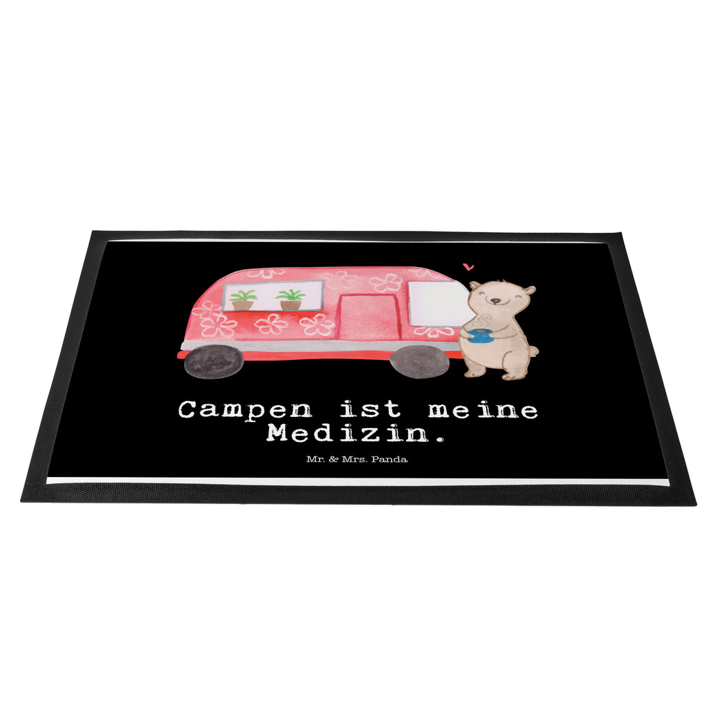 Fußmatte Bär Camper Medizin Türvorleger, Schmutzmatte, Fußabtreter, Matte, Schmutzfänger, Fußabstreifer, Schmutzfangmatte, Türmatte, Motivfußmatte, Haustürmatte, Vorleger, Geschenk, Sport, Sportart, Hobby, Schenken, Danke, Dankeschön, Auszeichnung, Gewinn, Sportler, Camper, Campen, Zelten, Campingplatz, Wohnmobil, Roadtrip, Urlaub