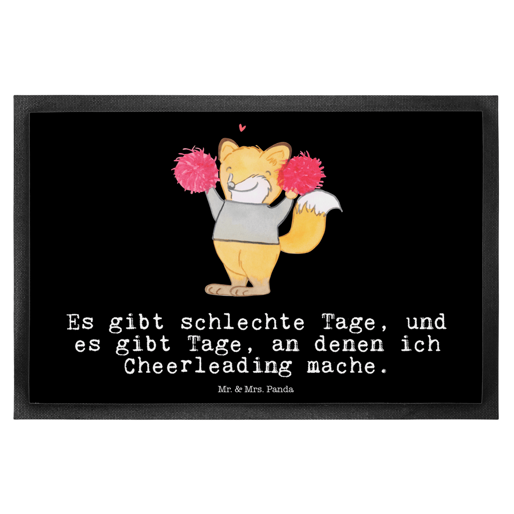 Fußmatte Fuchs Cheerleader Tage Türvorleger, Schmutzmatte, Fußabtreter, Matte, Schmutzfänger, Fußabstreifer, Schmutzfangmatte, Türmatte, Motivfußmatte, Haustürmatte, Vorleger, Geschenk, Sport, Sportart, Hobby, Schenken, Danke, Dankeschön, Auszeichnung, Gewinn, Sportler, Cheerleader, Cheerleading, Turnen, Turn Club, Turniere