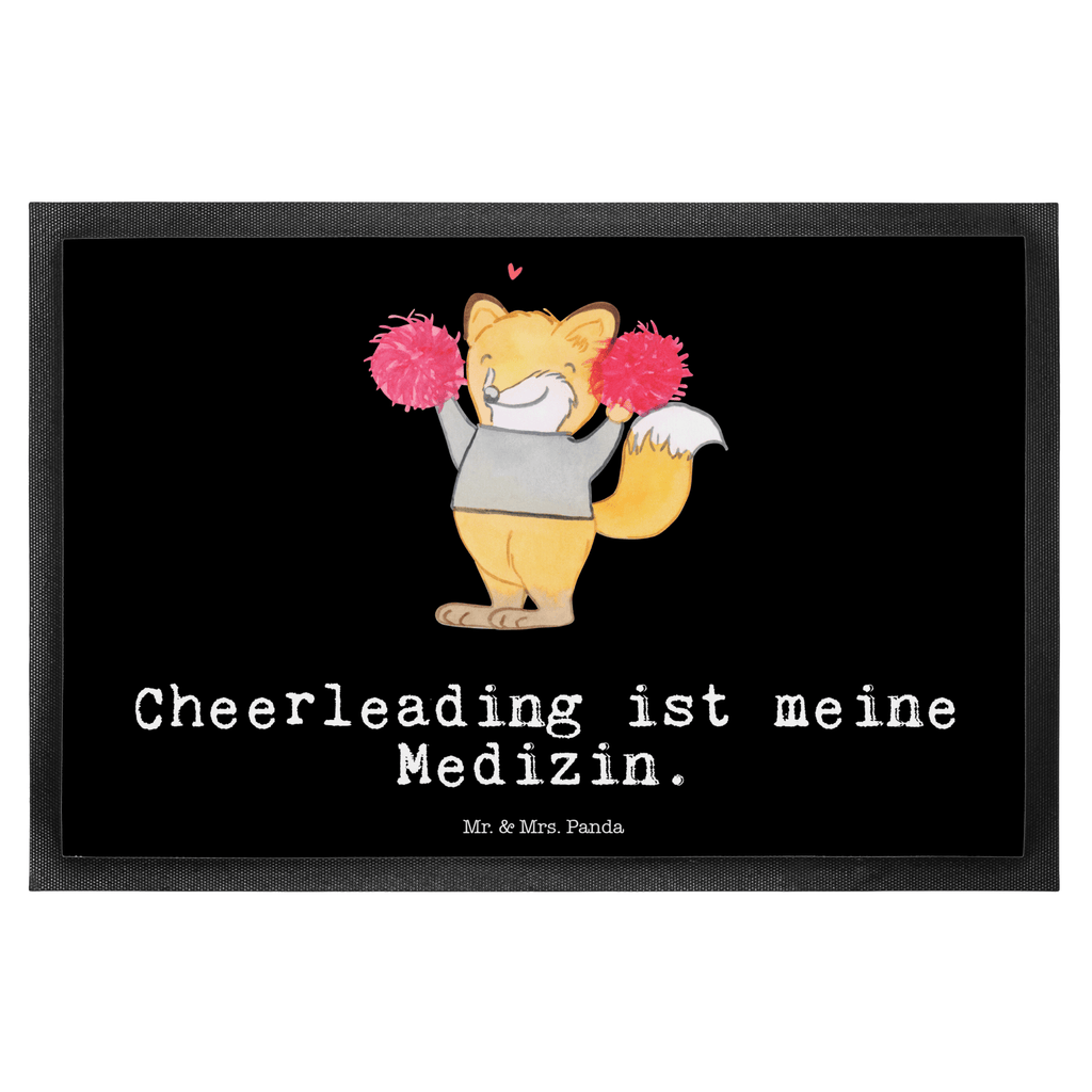 Fußmatte Fuchs Cheerleader Medizin Türvorleger, Schmutzmatte, Fußabtreter, Matte, Schmutzfänger, Fußabstreifer, Schmutzfangmatte, Türmatte, Motivfußmatte, Haustürmatte, Vorleger, Geschenk, Sport, Sportart, Hobby, Schenken, Danke, Dankeschön, Auszeichnung, Gewinn, Sportler, Cheerleader, Cheerleading, Turnen, Turn Club, Turniere