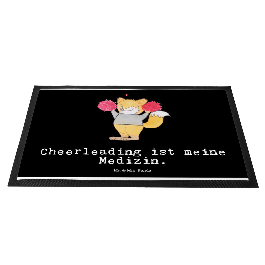 Fußmatte Fuchs Cheerleader Medizin Türvorleger, Schmutzmatte, Fußabtreter, Matte, Schmutzfänger, Fußabstreifer, Schmutzfangmatte, Türmatte, Motivfußmatte, Haustürmatte, Vorleger, Geschenk, Sport, Sportart, Hobby, Schenken, Danke, Dankeschön, Auszeichnung, Gewinn, Sportler, Cheerleader, Cheerleading, Turnen, Turn Club, Turniere