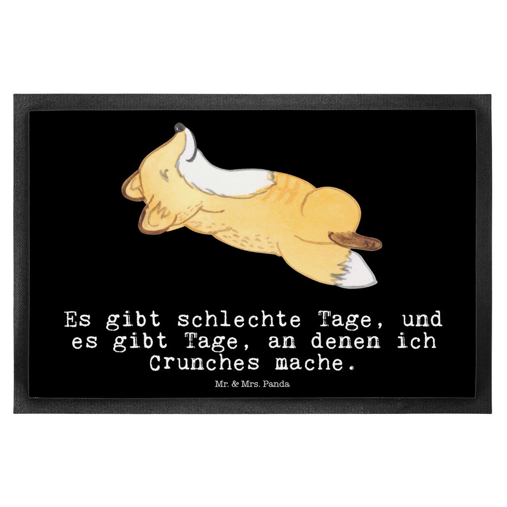 Fußmatte Fuchs Crunches Tage Türvorleger, Schmutzmatte, Fußabtreter, Matte, Schmutzfänger, Fußabstreifer, Schmutzfangmatte, Türmatte, Motivfußmatte, Haustürmatte, Vorleger, Geschenk, Sport, Sportart, Hobby, Schenken, Danke, Dankeschön, Auszeichnung, Gewinn, Sportler, Crunches, Fitness, Bauchpressen, Fitnessstudio