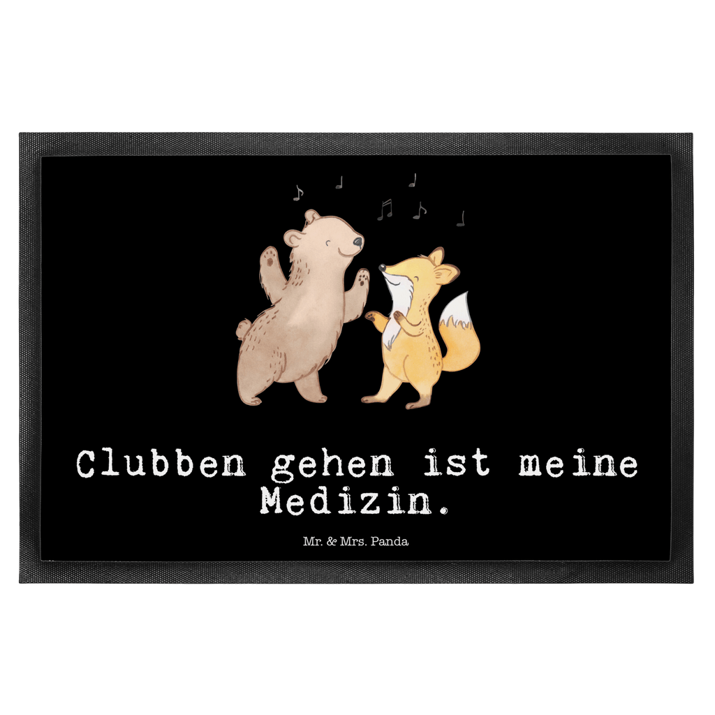 Fußmatte Bär & Fuchs Disco Medizin Türvorleger, Schmutzmatte, Fußabtreter, Matte, Schmutzfänger, Fußabstreifer, Schmutzfangmatte, Türmatte, Motivfußmatte, Haustürmatte, Vorleger, Geschenk, Sport, Sportart, Hobby, Schenken, Danke, Dankeschön, Auszeichnung, Gewinn, Sportler, Disco, Clubs, Tanzen, Feiern, Clubbing