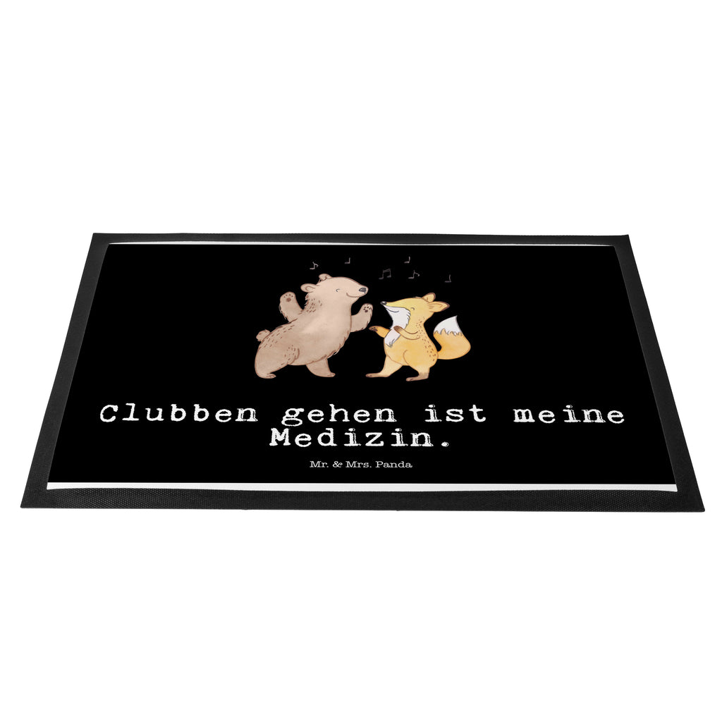 Fußmatte Bär & Fuchs Disco Medizin Türvorleger, Schmutzmatte, Fußabtreter, Matte, Schmutzfänger, Fußabstreifer, Schmutzfangmatte, Türmatte, Motivfußmatte, Haustürmatte, Vorleger, Geschenk, Sport, Sportart, Hobby, Schenken, Danke, Dankeschön, Auszeichnung, Gewinn, Sportler, Disco, Clubs, Tanzen, Feiern, Clubbing